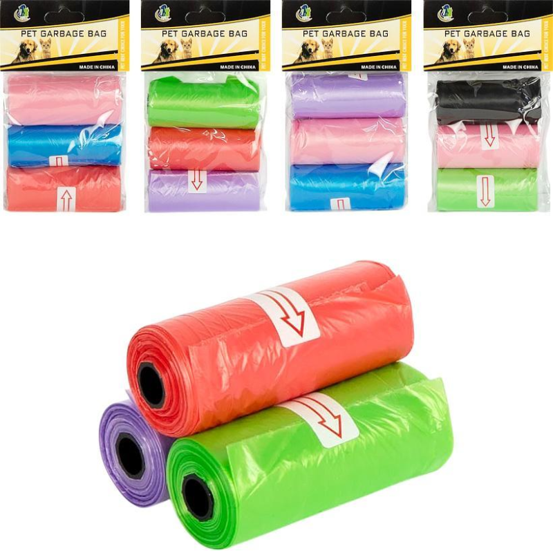 Набір гігієнічних пакетів для прибирання за тваринами 3 рулона (45шт) пакети для прибирання за тваринами KNZ