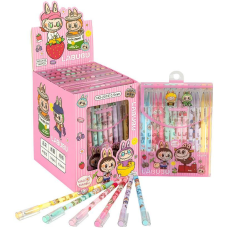 Гелева ручка “пише-прає“ синя “Labubu“ 2019 Лабубу KNZ