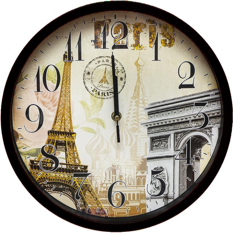 Настінний годинник чорні 29,5*4см 2-40 KNZ