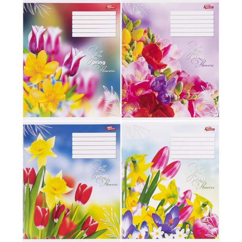 Зошит 12 аркушів у клітинку Квіти, тістечка, напої, велосипеди і тд KNZ Зошит 12 аркушів у клітинку Квіти, тістечка, напої, велосипеди і тд KNZ