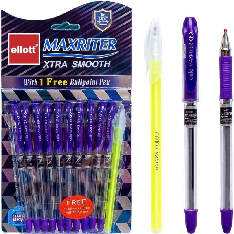 Ручка масляна Cello MAXRITER фіолетова 727+1 KNZ