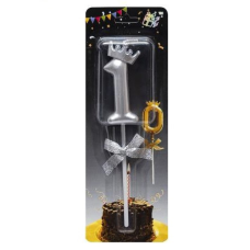 Свічка-цифра “1“ з короною 5,5см СРІБЛО JY-1064 KNZ