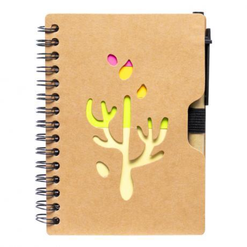 Блокнот А6 на спіралі 64 аркуша з набором стікерів та ручкою JX010 KNZ Блокнот А6 на спіралі 64 аркуша з набором стікерів та ручкою JX010 KNZ