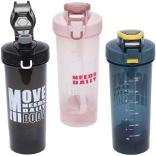 Пляшка для води пластик 0,8 літра з трубочкою 8896 KNZ