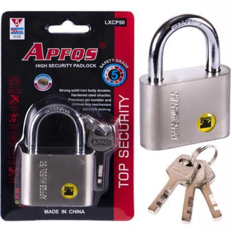 Замок навісний APFQS матовий 50мм X2-79/LXCP50 KNZ