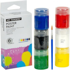 Фарби для постерів 15мл “Art Ranger“ 6 кольорів “Poster“ з пензлем T06015-1 KNZ