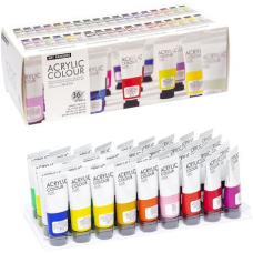 Фарба акрилова 22мл “Art Ranger“ 36 кольорів “Acryliс neon/matallic/glitter/regular “ FEA3622T-2 KNZ