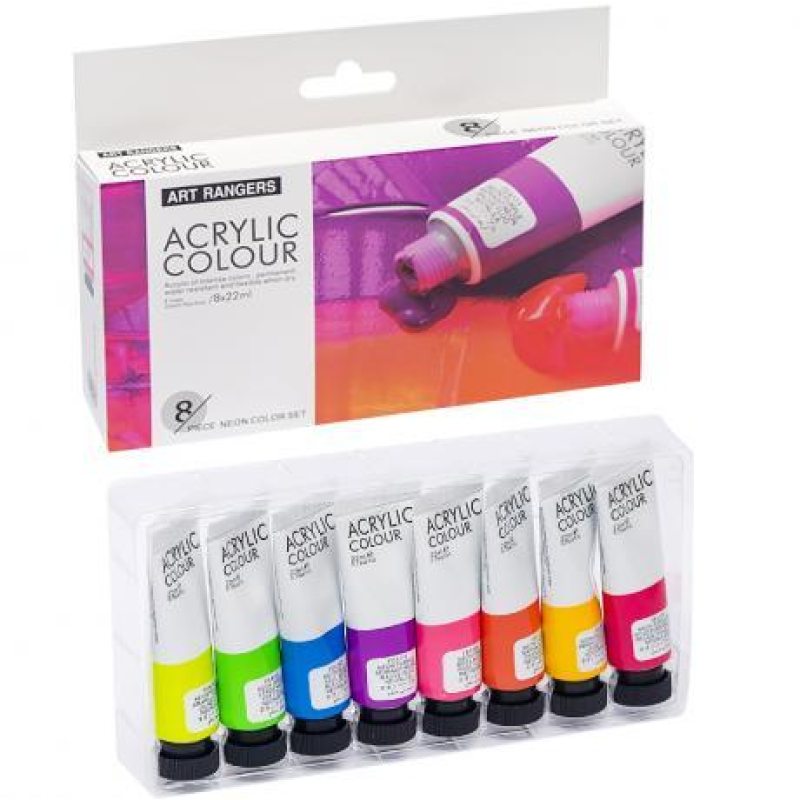 Фарба акрилова 22мл “Art Ranger“ 8 кольорів “Acryliс NEON“ PA32.08022.C KNZ