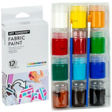 Фарби для тканини 15мл “Art Ranger“ 12 кольорів з пензлями A12015-4 KNZ