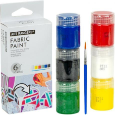 Фарби для тканини 15мл “Art Ranger“ 6 кольорів з пензлем A06015-4 KNZ