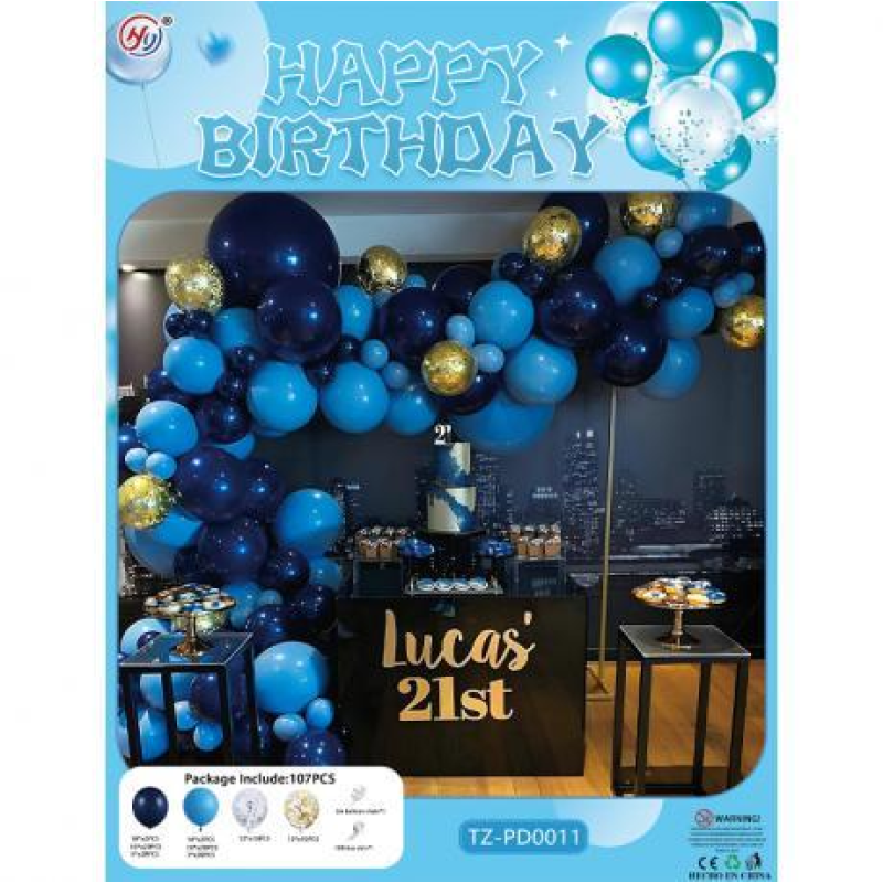 Фотозона, набір повітряних куль 107шт для створення фотозони - арки TZ-PD0011 KNZ Фотозона, набір повітряних куль 107шт для створення фотозони - арки TZ-PD0011 KNZ