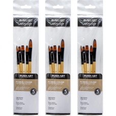 Набір пензлів художніх 5шт для акрилових фарб нейлон AS550-4 KNZ