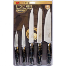 Набір металевих ножів на блістері, 5 предметів ALM-P005 KNZ