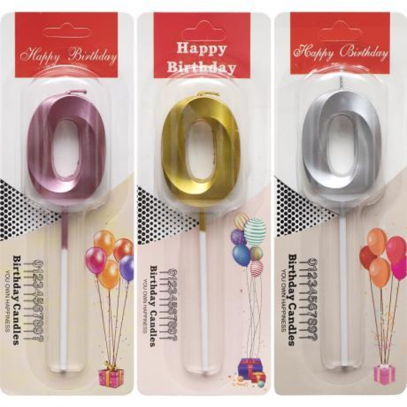 Свічка-цифра “0“ металік TL-1056 KNZ