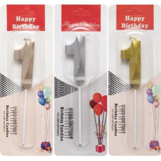 Свічка-цифра “1“ металік TL-1056 KNZ