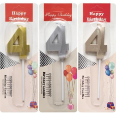 Свічка-цифра “4“ металік TL-1056 KNZ