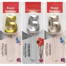 Свічка-цифра “5“ металік TL-1056 KNZ