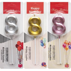 Свічка-цифра “8“ металік TL-1056 KNZ