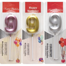 Свічка-цифра “9“ металік TL-1056 KNZ