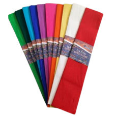 Папір креповий 110% 10 кольорів 50*200 см 20г/м2 гофробумага KR110-MIX1 KNZ