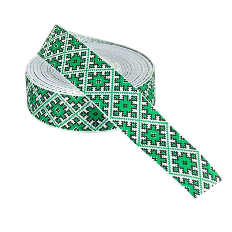 Стрічка репсова 25 мм х22м Зелений Unison (191L09002-5/ D02225)