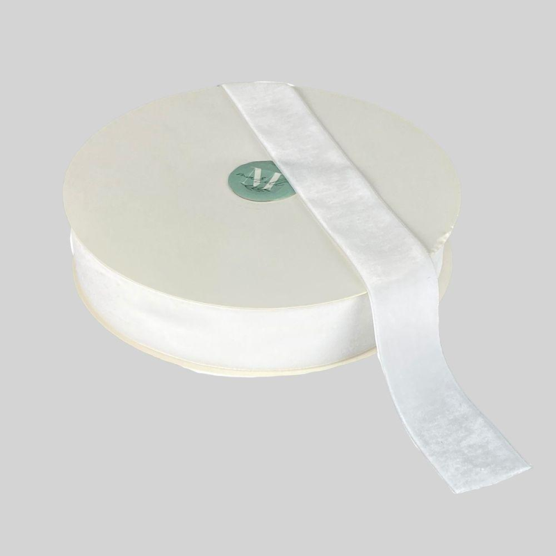 Оксамитова стрічка 4 см (±5 мм) х 30 ярдів Білий Marill (D00840- white)