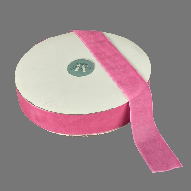 Оксамитова стрічка 4 см (±5 мм) х 30 ярдів Рожевий Marill (D00840-C 08)