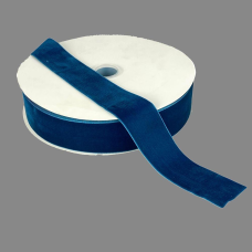 Оксамитова стрічка 4 см (±5 мм) х 30 ярдів Синій Marill (D00840-C 29)