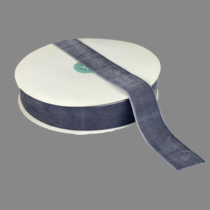 Оксамитова стрічка 4 см (±5 мм) х 30 ярдів Сірий Marill (D00840- 34)