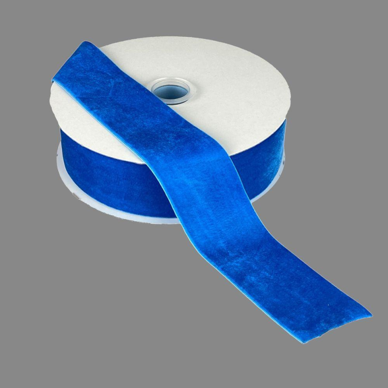 Оксамитова стрічка 5 см (±5 мм) х 20 ярдів Блакитний Marill (D00850-C 32)