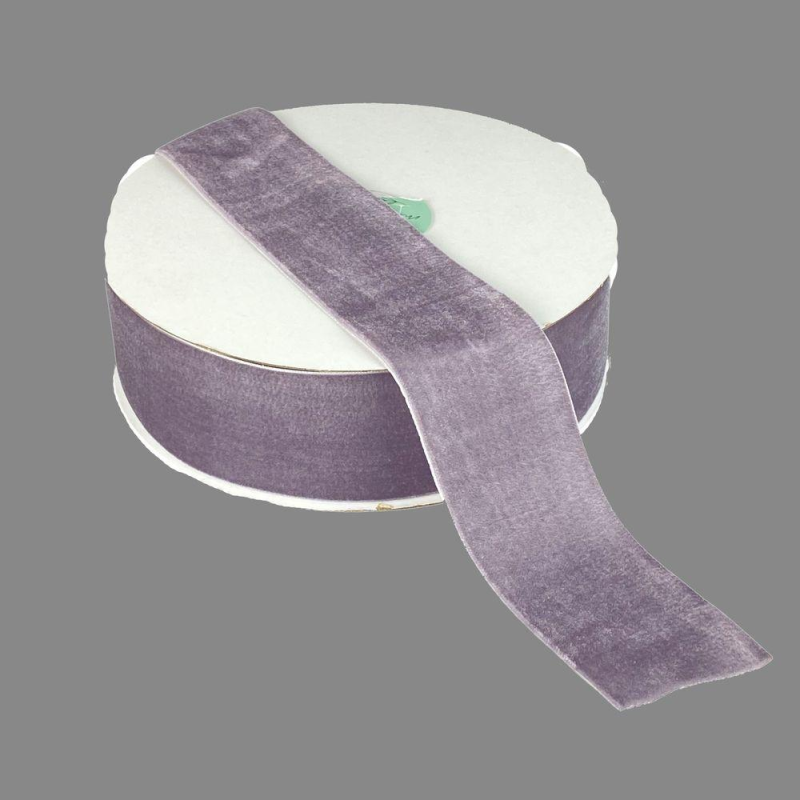 Оксамитова стрічка 5 см (±5 мм) х 20 ярдів Сірий Marill (D00850-C 60)