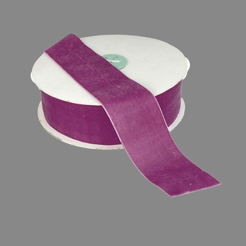 Оксамитова стрічка 5 см (±5 мм) х 20 ярдів Фіолетовий Marill (D00850-C 69)