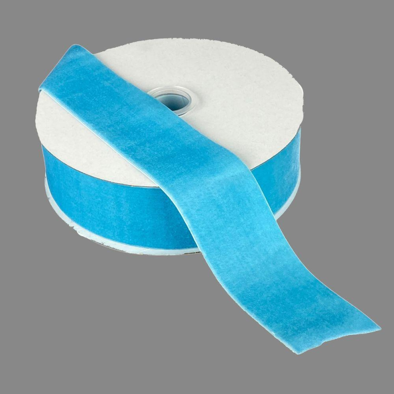 Оксамитова стрічка 5 см (±5 мм) х 20 ярдів Блакитний Marill (D00850-C 61)