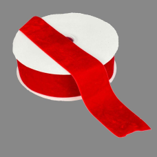 Оксамитова стрічка 5 см (±5 мм) х 20 ярдів Червоний Marill (D00850-C 23)