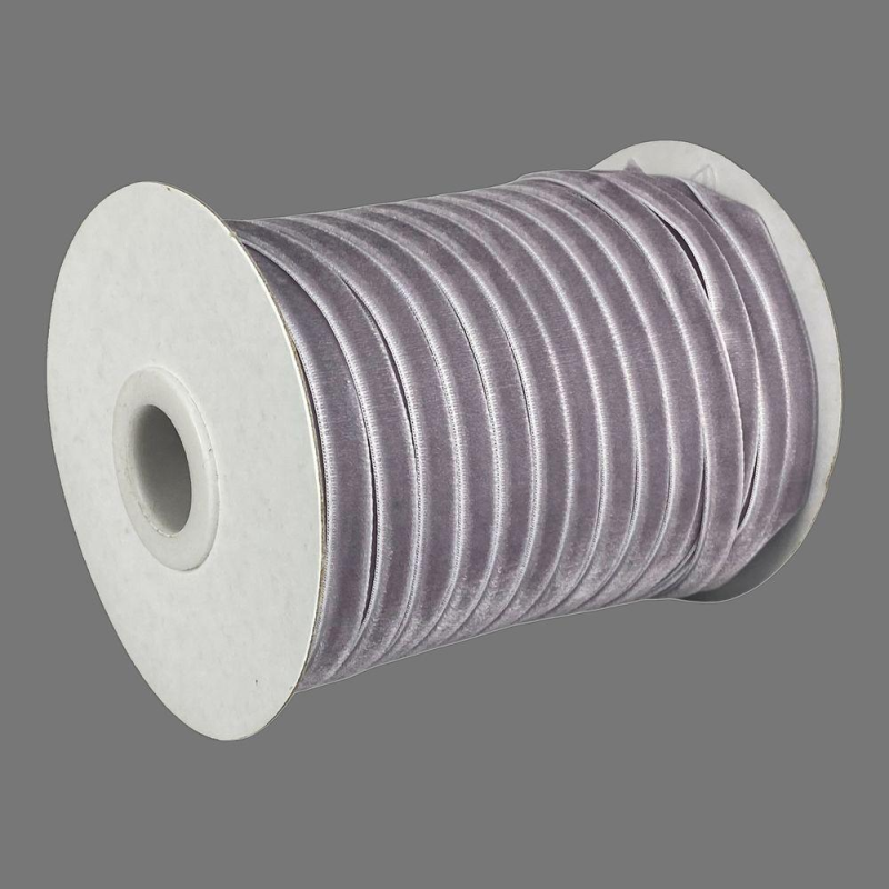 Оксамитова стрічка 0,6 см х 50 ярдів Сірий Marill (D00806-C 60)