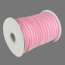 Оксамитова стрічка 0,6 см х 50 ярдів Рожевий Marill (D00806-C 18)