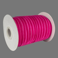 Оксамитова стрічка 0,6 см х 50 ярдів Рожевий Marill (D00806-C 20)