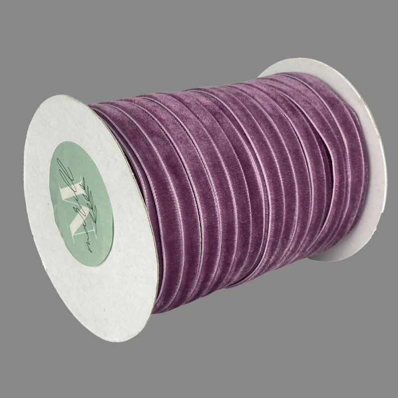 Оксамитова стрічка 0,6 см х 50 ярдів Фіолетовий Marill (D00806-C 69)