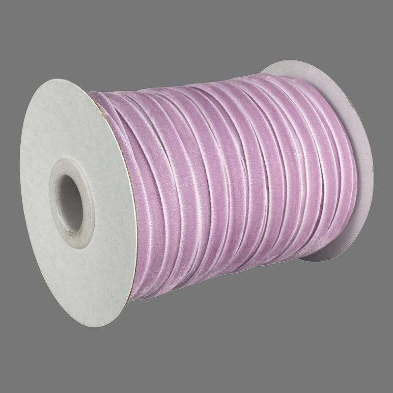 Оксамитова стрічка 0,6 см х 50 ярдів Рожевий Marill (D00806-C 38)