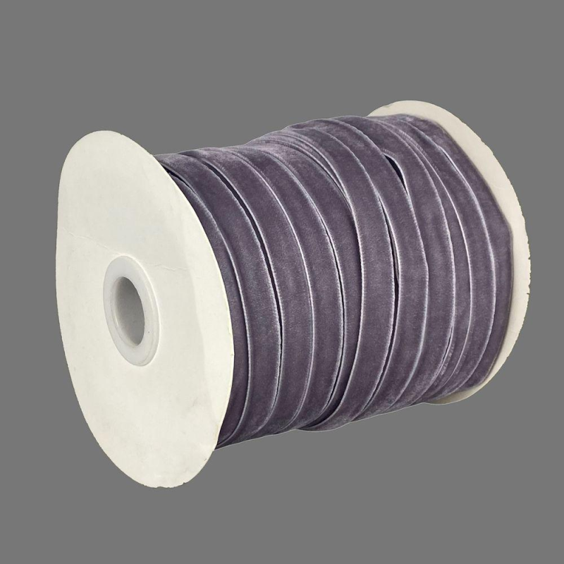 Оксамитова стрічка 1,0 см х 50 ярдів Сірий Marill (D00810-C 60)