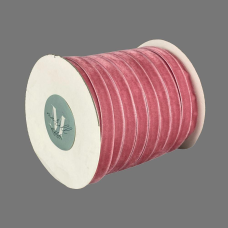 Оксамитова стрічка 1,0 см х 50 ярдів Рожевий Marill (D00910-C 76)