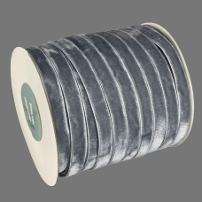 Оксамитова стрічка 1,0 см х 50 ярдів Сірий Marill (D00910-C 65)