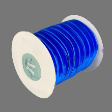 Оксамитова стрічка 1,0 см х 50 ярдів Синій Marill (D00910-C 33)