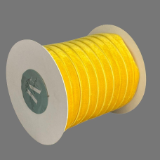 Оксамитова стрічка 1,0 см х 50 ярдів Жовтий Marill (D00910-C 13)