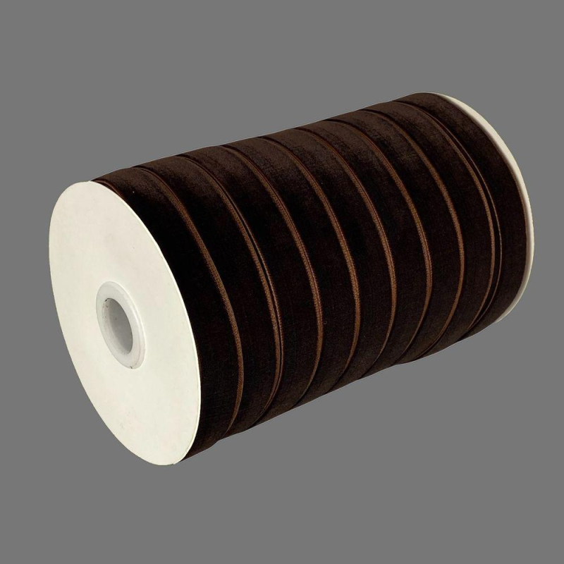 Оксамитова стрічка 1,5 см х 50 ярдів Коричневий Marill (D00815- 22)