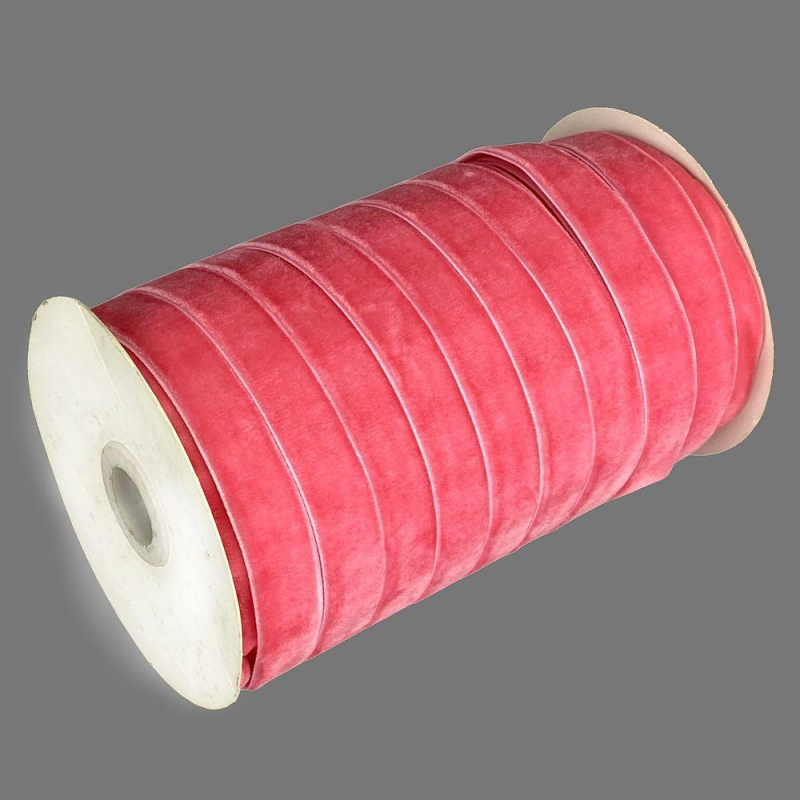 Оксамитова стрічка 1,5 см х 50 ярдів Рожевий Marill (D00815-07)