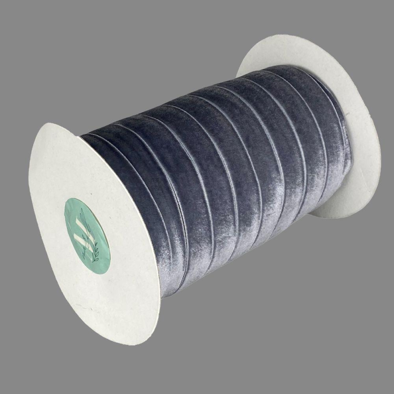 Оксамитова стрічка 1,5 см х 50 ярдів Сірий Marill (D00815-34)