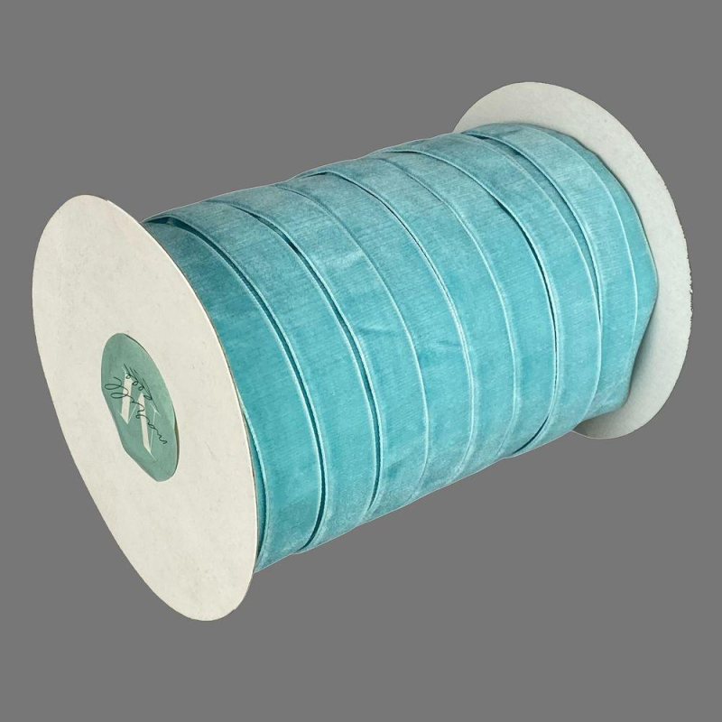 Оксамитова стрічка 1,5 см х 50 ярдів Блакитний Marill (D00815-30)