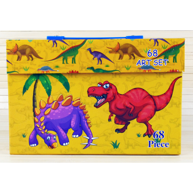 Набір для малювання 68 предметів “Дінозавр“ у валізі KNZ