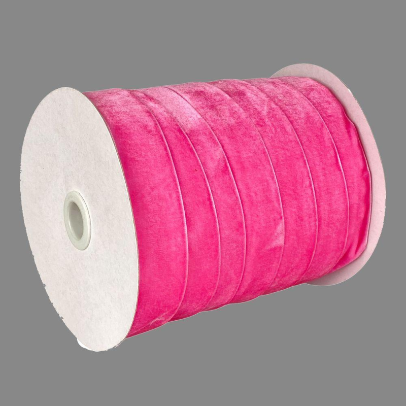 Оксамитова стрічка 2,5 см х 50 ярдів Рожевий Marill (D00825-C 08)